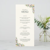 Floral wedding menu - boho style (Staand voorkant)
