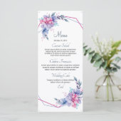 Floral Wedding Menu Card (Staand voorkant)