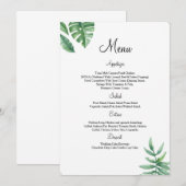 Floral Wedding Menu Card (Voorkant / Achterkant)