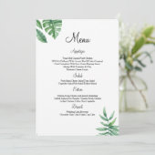 Floral Wedding Menu Card (Staand voorkant)
