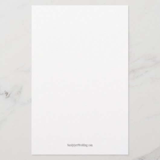 Floral Wedding Menu Pink Plumeria (Achterkant)