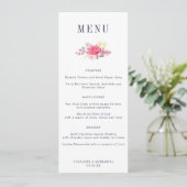 Floral Wedding Menu voor vruchtbare chemicaliën (Staand voorkant)