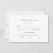 Floral Wedding Monogram Crest RSVP Card (Voorkant)