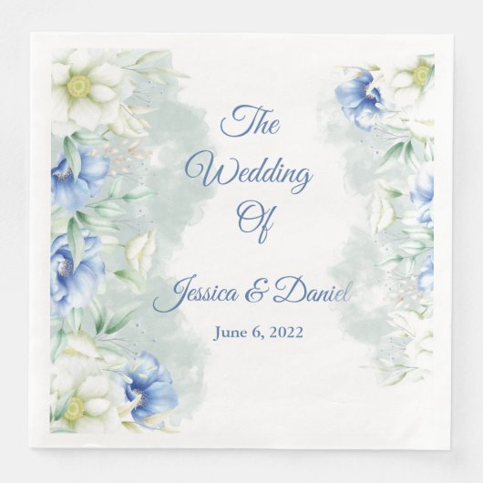 Floral Wedding Napkins Servet (Voorkant)