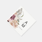 Floral Wedding Napkins Servet (Hoek)