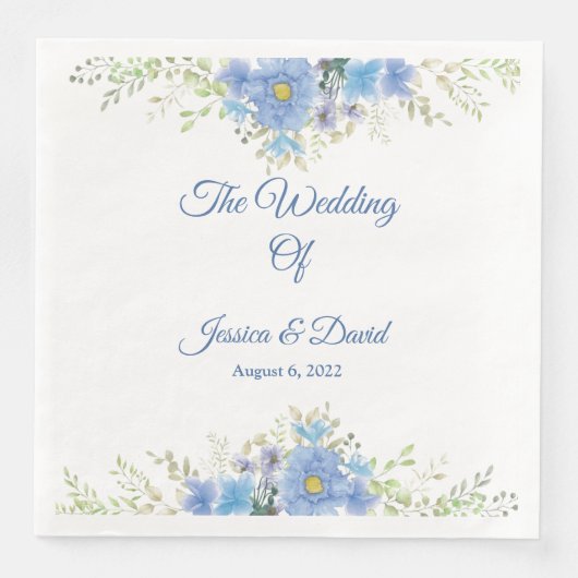 Floral Wedding Napkins Servet (Voorkant)