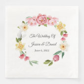 Floral Wedding Napkins Servet (Voorkant)