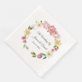 Floral Wedding Napkins Servet (Hoek)