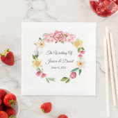 Floral Wedding Napkins Servet (Insitu)