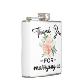 Floral Wedding Officieel bedankt Heupfles (Rechts)