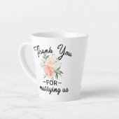 Floral Wedding Officieel bedankt Latte Mok (Linkerhoek)