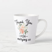 Floral Wedding Officieel bedankt Latte Mok (Rechts)