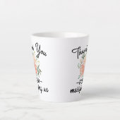 Floral Wedding Officieel bedankt Latte Mok (Voorkant)