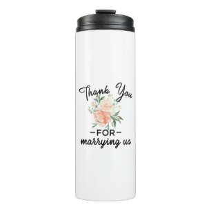 Floral Wedding Officieel bedankt Thermosbeker
