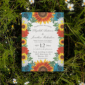 Floral Wedding op de voortuin Kaart