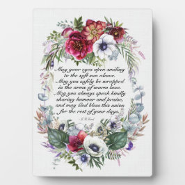 Floral Wedding Original Poem Fotoplaat