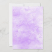 Floral Wedding Paarse Gold Waterverf Kaart (Achterkant)