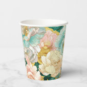 Floral Wedding Papieren Bekers (Achterkant)