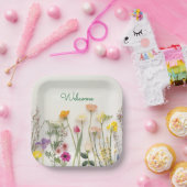 floral wedding  papieren bordje (Feest)