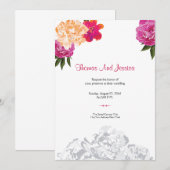 Floral Wedding party-uitnodiging Kaart (Voorkant / Achterkant)