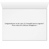 Floral Wedding Pink Rose Corinthian Verse Love (Binenzijde Horizontaal (Onderkant))