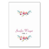 Floral Wedding Place card Kaart (Voorkant)
