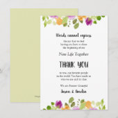 Floral Wedding Place Setting Dankuwel (Voorkant / Achterkant)