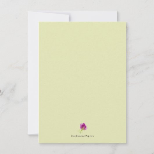 Floral Wedding Place Setting Dankuwel (Achterkant)