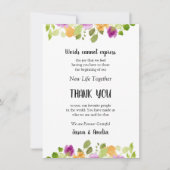 Floral Wedding Place Setting Dankuwel (Voorkant)