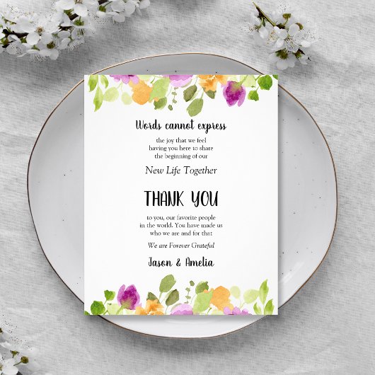 Floral Wedding Place Setting Dankuwel Flyer