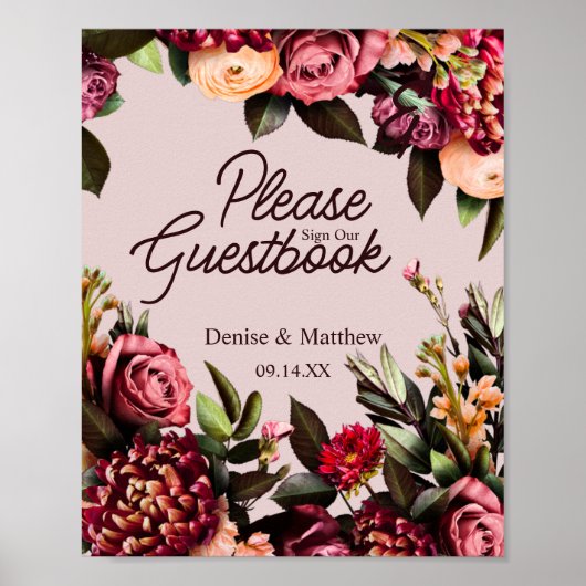 Floral Wedding Poster (Voorkant)