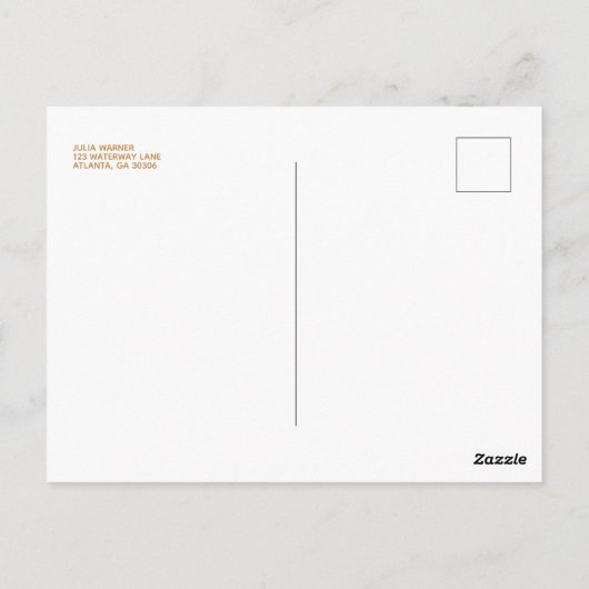 Floral Wedding Postponed Briefkaart (Achterkant)