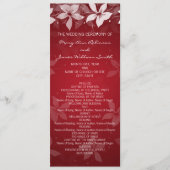 Floral Wedding Program Exotic Blooms Red Programmakaart (Voorkant)
