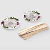 Floral Wedding Program Fan Handwaaier (Niet-gemonteerd)