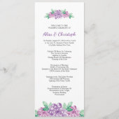 Floral Wedding Program Template Programmakaart (Voorkant)
