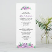 Floral Wedding Program Template Programmakaart (Staand voorkant)