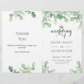 Floral Wedding Program van het Griekse Manuscript  (Voorkant)