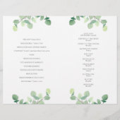 Floral Wedding Program van het Griekse Manuscript  (Achterkant)