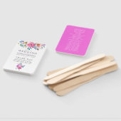 Floral Wedding Program voor hotroze Waterverf Handwaaier (Niet-gemonteerd)