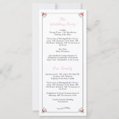 Floral Wedding Programma Sjabloon (Achterkant)