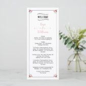 Floral Wedding Programma Sjabloon (Staand voorkant)