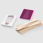 Floral Wedding Programme Plum and Pink Waterverf Handwaaier (Niet-gemonteerd)