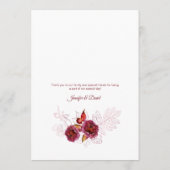 Floral Wedding Programme Programmakaart (Achterkant)