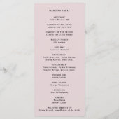 Floral Wedding Programme voor Waterverf van moster Programmakaart (Achterkant)