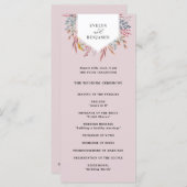 Floral Wedding Programme voor Waterverf van moster Programmakaart (Voorkant / Achterkant)