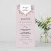 Floral Wedding Programme voor Waterverf van moster Programmakaart (Staand voorkant)