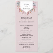 Floral Wedding Programme voor Waterverf van moster Programmakaart (Voorkant)