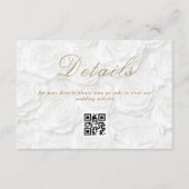 Floral Wedding QR code Details Informatiekaartje (Voorkant)