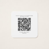 Floral Wedding QR Code RSVP Enclosure Kaart (Achterkant)