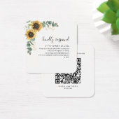 Floral Wedding QR Code RSVP Enclosure Kaart (Bureau)
